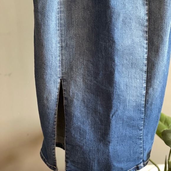 Guess Jeans Blue Denim Midi Dress - Size Women’s 8 - Picture 5 of 11